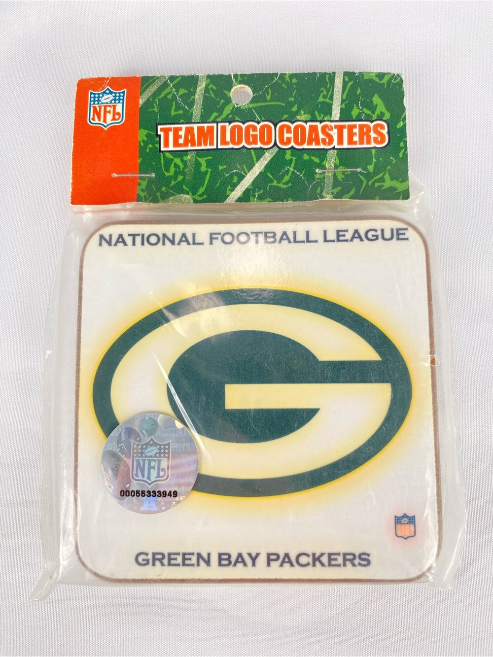 Vintage Green Bay Packers Cork Coaster Set 4 NOS Sealed NFL Drink Coasters USA